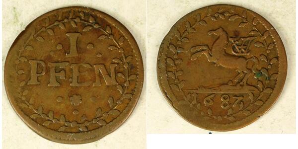 1 Pfennig 联邦州 (德国) 銅 
