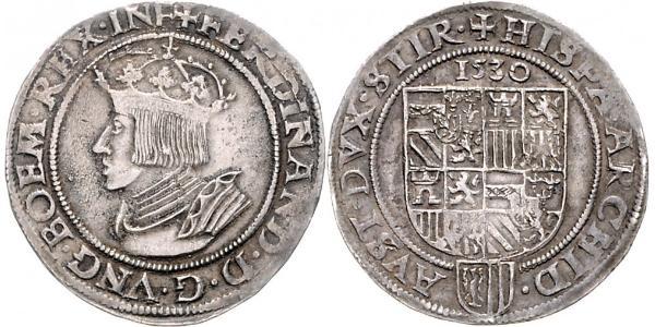 1 Pfundner Австрия Серебро Фердинанд I император Священной Римской империи (1503-1564)