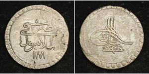 1 Piastre Empire ottoman (1299-1923) Argent Moustapha III (1757 - 1774)