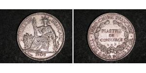 1 Piastre Indochine française (1887-1954) Argent 