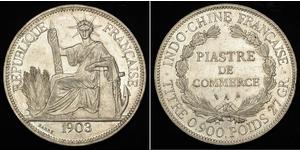1 Piastre Indochine française (1887-1954) Argent 