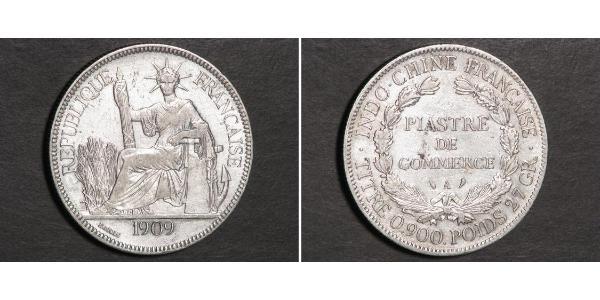 1 Piastre Indochine française (1887-1954) Argent 