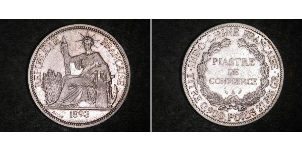 1 Piastre Indochine française (1887-1954) Argent 