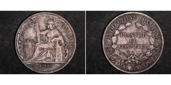 1 Piastre Indochine française (1887-1954) Argent 