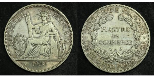 1 Piastre Indochine française (1887-1954) Argent 