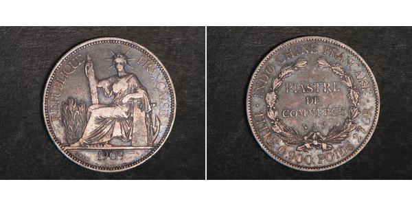 1 Piastre Indochine française (1887-1954) Argent 