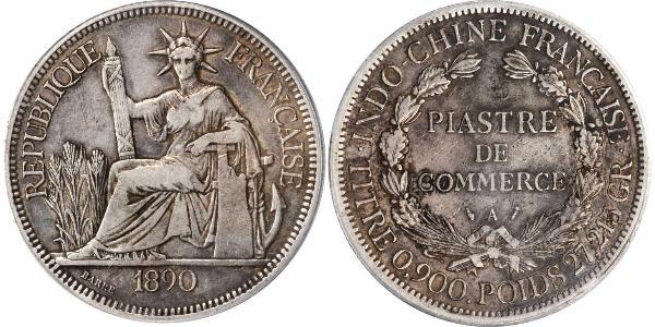 1 Piastre Indochine française (1887-1954) Argent 
