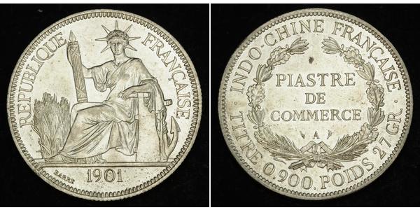 1 Piastre Indochine française (1887-1954) Argent 