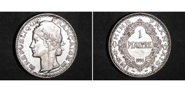 1 Piastre Indochine française (1887-1954) Argent 