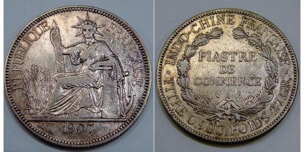 1 Piastre Indochine française (1887-1954) Argent 