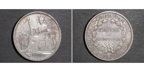 1 Piastre Indochine française (1887-1954) Argent 