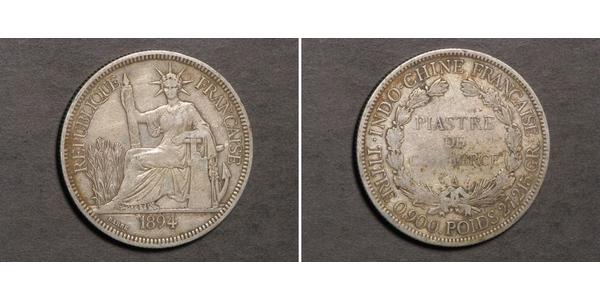 1 Piastre Indochine française (1887-1954) Argent 