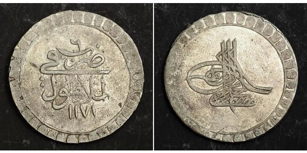1 Piastre Impero ottomano (1299-1923) Argento Mustafa III (1757 - 1774)