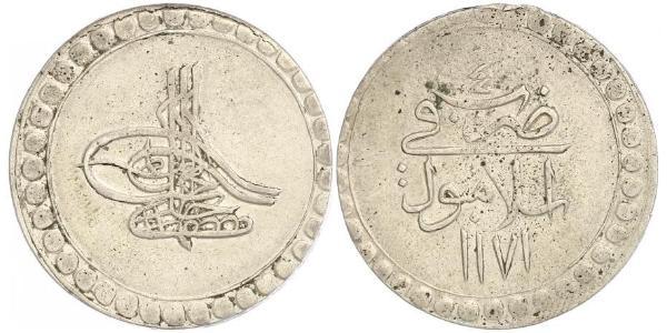 1 Piastre Impero ottomano (1299-1923) Argento Mustafa III (1757 - 1774)