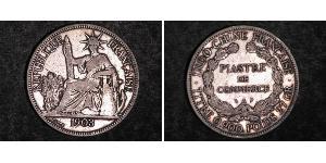 1 Piastre Indocina francese (1887-1954) Argento 