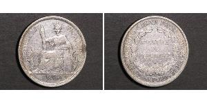 1 Piastre Indocina francese (1887-1954) Argento 