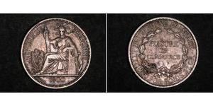 1 Piastre Indocina francese (1887-1954) Argento 