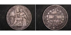 1 Piastre Indocina francese (1887-1954) Argento 
