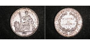 1 Piastre Indocina francese (1887-1954) Argento 