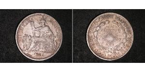 1 Piastre Indocina francese (1887-1954) Argento 