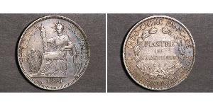 1 Piastre Indocina francese (1887-1954) Argento 