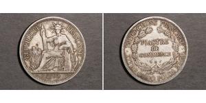 1 Piastre Indocina francese (1887-1954) Argento 