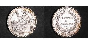 1 Piastre Indocina francese (1887-1954) Argento 