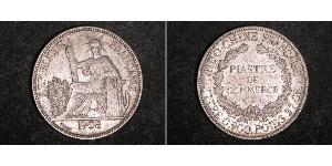 1 Piastre Indocina francese (1887-1954) Argento 