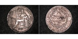 1 Piastre Indocina francese (1887-1954) Argento 