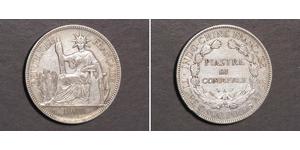 1 Piastre Indocina francese (1887-1954) Argento 
