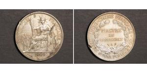 1 Piastre Indocina francese (1887-1954) Argento 