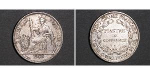 1 Piastre Indocina francese (1887-1954) Argento 