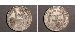 1 Piastre Indocina francese (1887-1954) Argento 