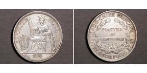1 Piastre Indocina francese (1887-1954) Argento 