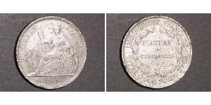 1 Piastre Indocina francese (1887-1954) Argento 