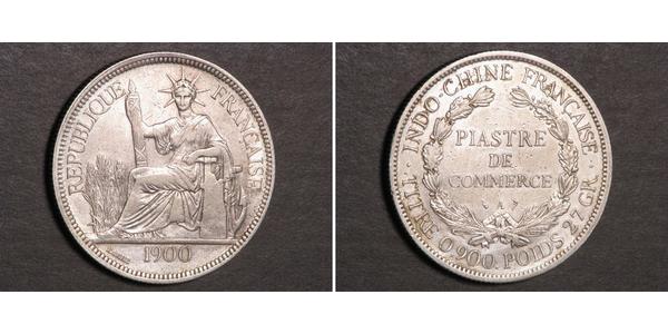 1 Piastre Indocina francese (1887-1954) Argento 