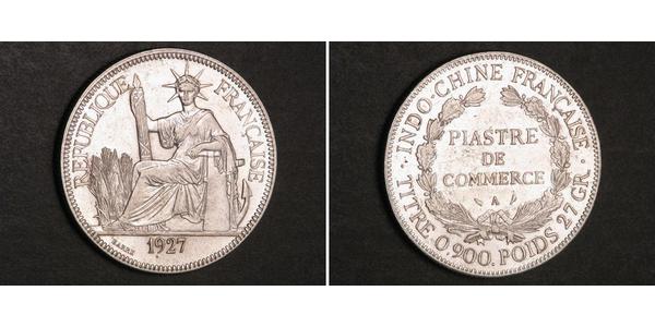 1 Piastre Indocina francese (1887-1954) Argento 