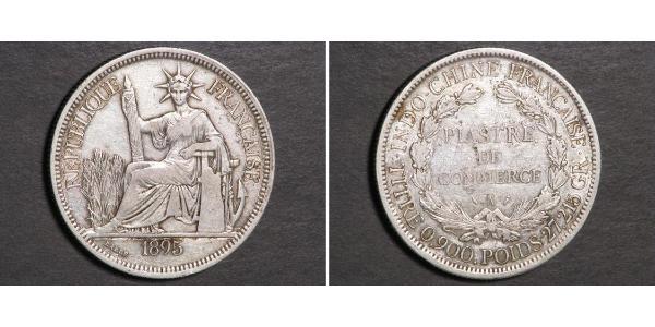 1 Piastre Indocina francese (1887-1954) Argento 