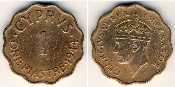1 Piastre British Cyprus (1878 - 1960) Bronze George VI (1895-1952)