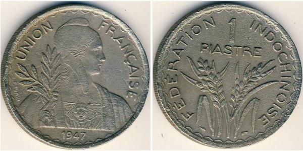 1 Piastre French Indochina (1887-1954) Copper/Nickel 