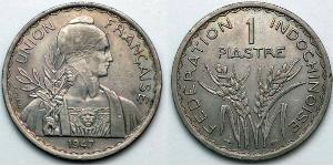 1 Piastre Indochine française (1887-1954) Cuivre/Nickel 