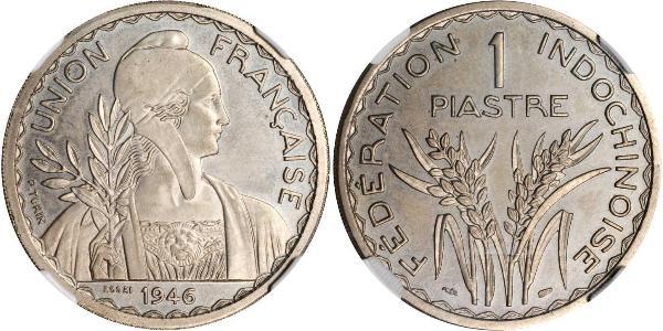 1 Piastre Indochine française (1887-1954) Cuivre/Nickel 