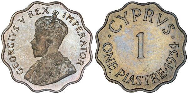 1 Piastre British Cyprus (1878 - 1960) Kupfer/Nickel 