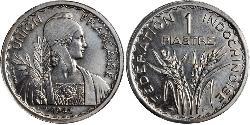 1 Piastre Französisch-Indochina (1887-1954) Kupfer/Nickel 