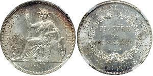 1 Piastre Indochina francesa (1887-1954) Plata 