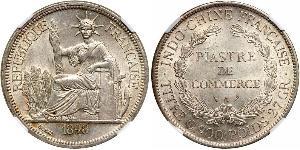 1 Piastre Indochina francesa (1887-1954) Plata 