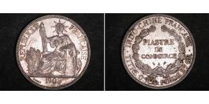 1 Piastre Indochina francesa (1887-1954) Plata 