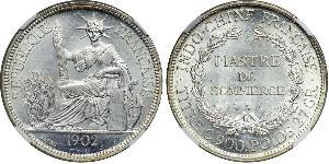 1 Piastre Indochina francesa (1887-1954) Plata 