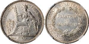 1 Piastre Indochina francesa (1887-1954) Plata 