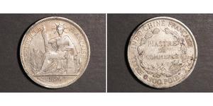 1 Piastre Indochina francesa (1887-1954) Plata 